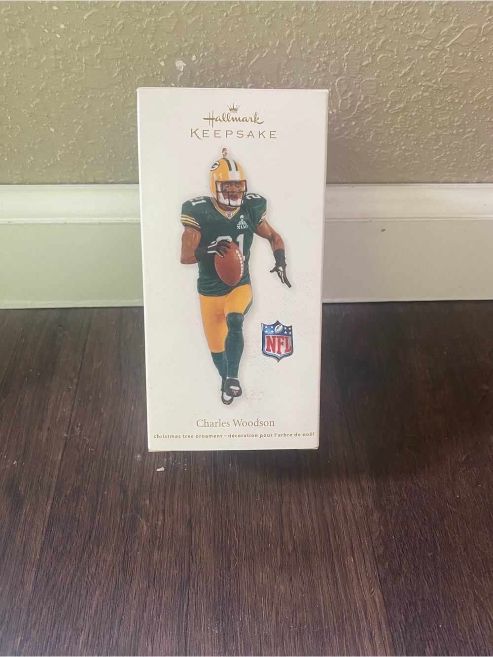 Hallmark Keepsake Green and Gold Football Player Ornament